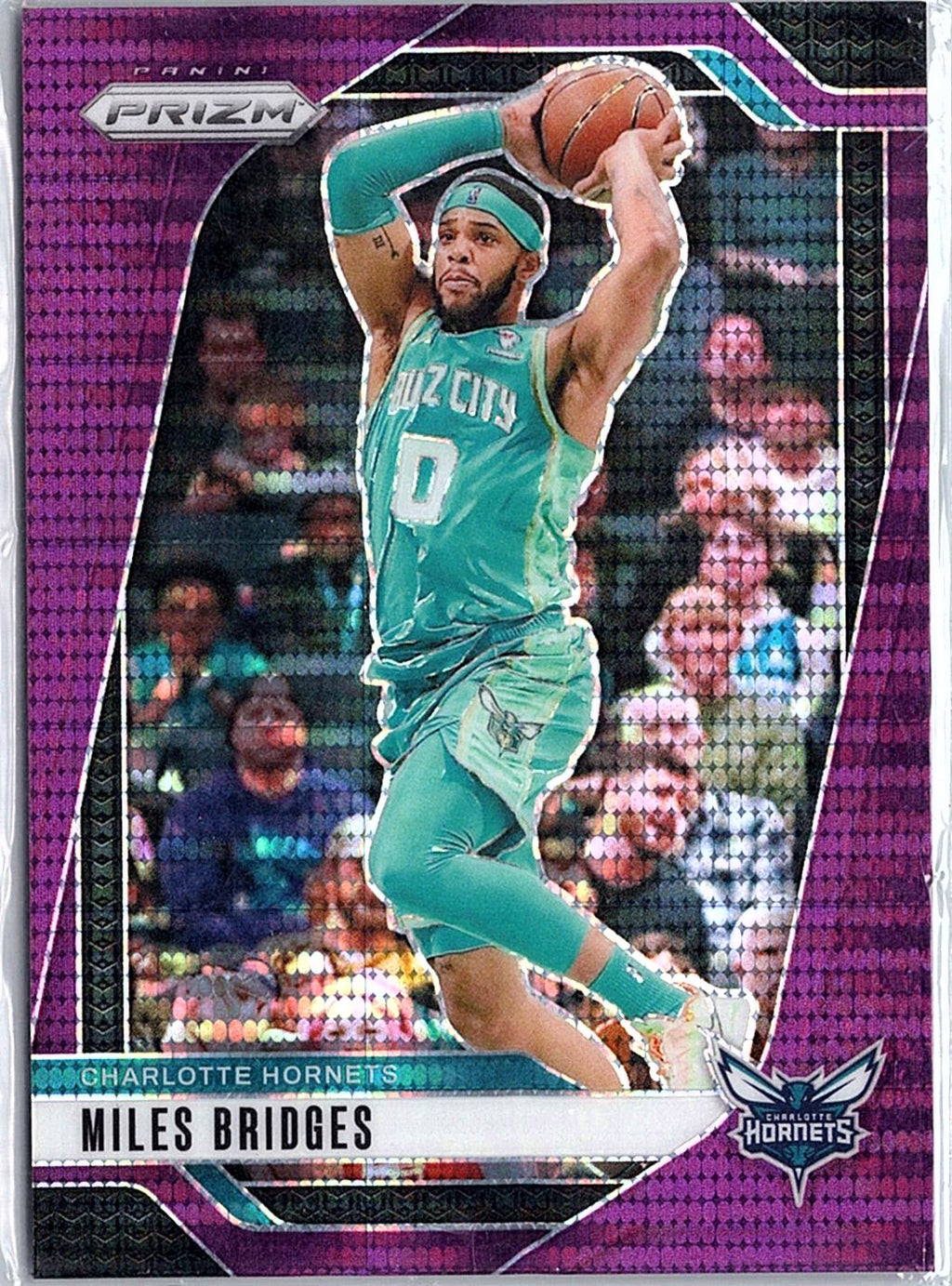 2024-25 Panini Prizm #43 Miles Bridges Prizms Purple Pulsar #/35