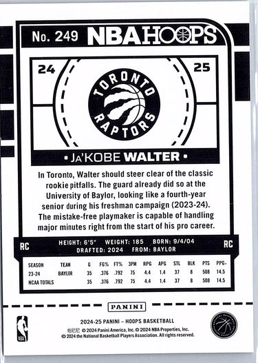 2024-25 Hoops #249 Ja'Kobe Walter White Explosion #/149