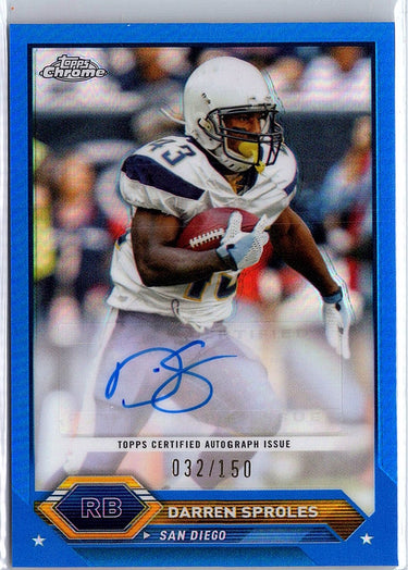 2023 Topps Chrome #TCA-DS Darren Sproles Auto Blue Refractor #/150