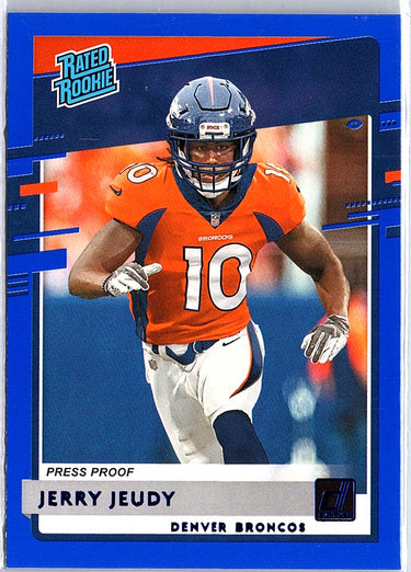 2020 Donruss #307 Jerry Jeudy Press Proof Blue