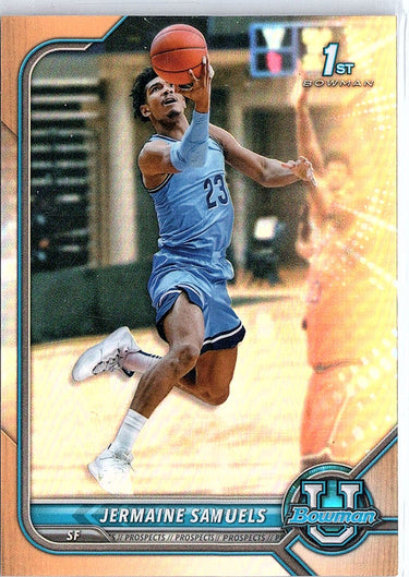 2021-22 Bowman University #53 Jermaine Samuels Orange #/25