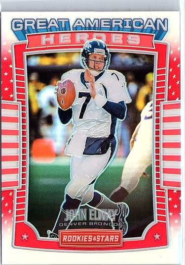2017 Panini Rookies & Stars #12 John Elway Great American Heroes Red #/99