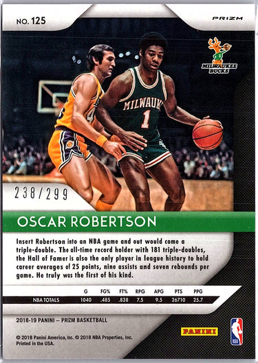2018-19 Panini Prizm #125 Oscar Robertson Prizms Red #/299