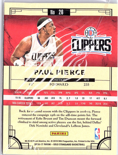 2016-17 Panini Gold Standard #26 Paul Pierce AU #/79