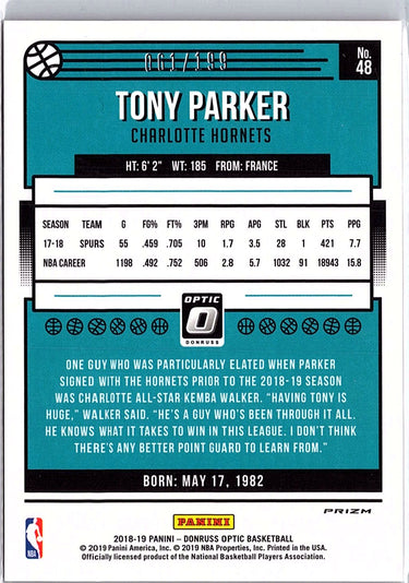 2018-19 Donruss Optic #48 Tony Parker Orange #/199
