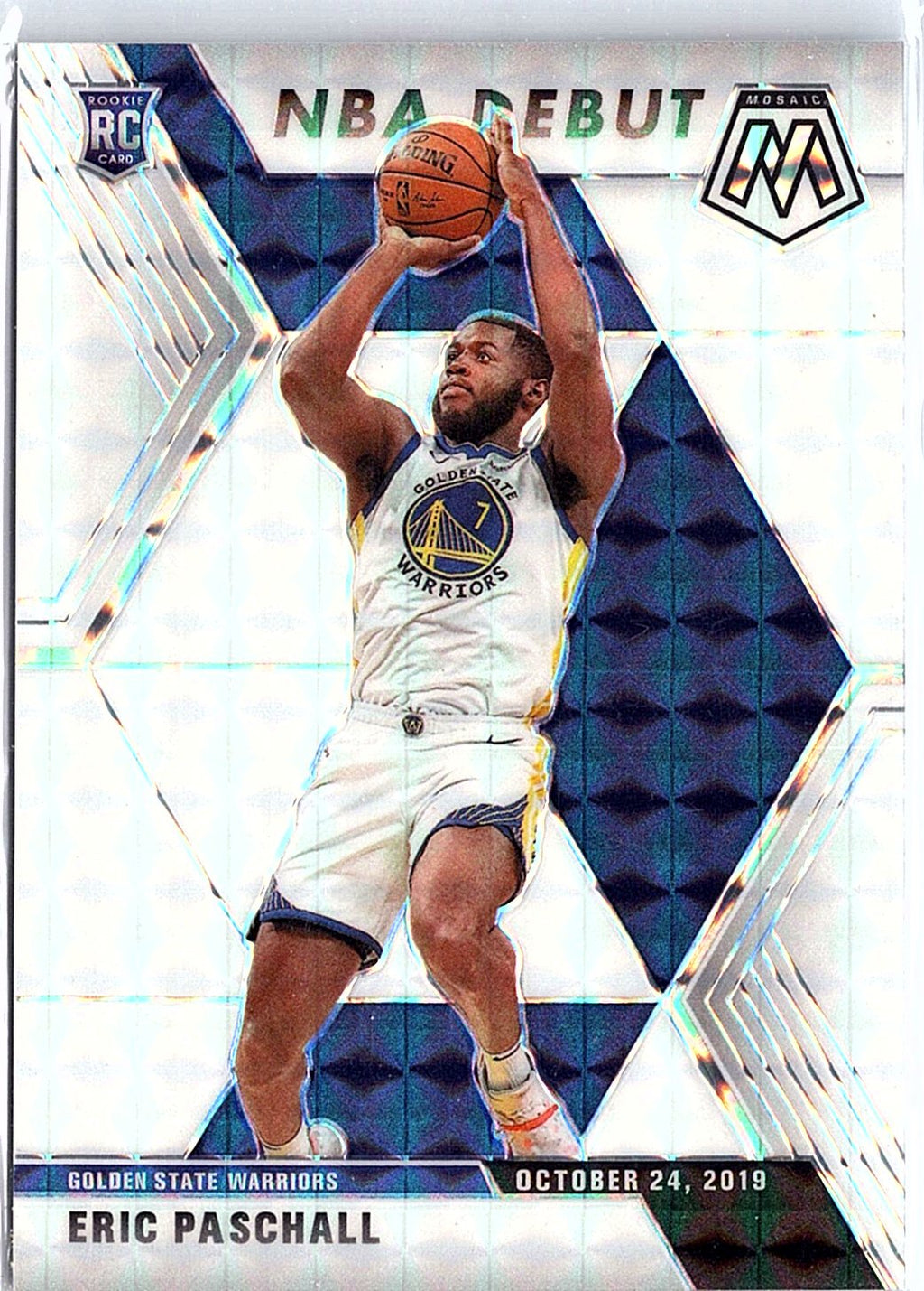 2019-20 Panini Mosaic #272 Eric Paschall White Prizm #/25