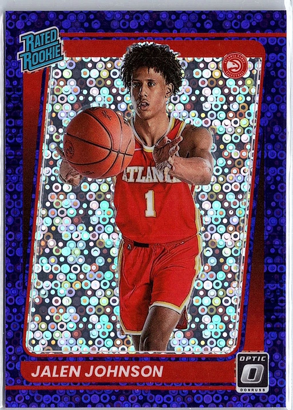 2021-22 Donruss Optic #181 Jalen Johnson Fast Break Purple #/95