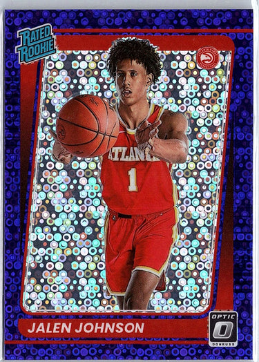 2021-22 Donruss Optic #181 Jalen Johnson Fast Break Purple #/95