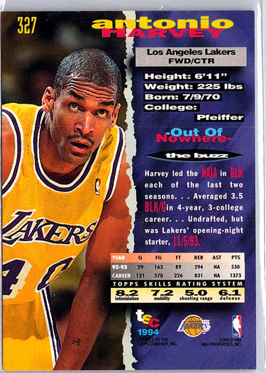 1993-94 Stadium Club #327 Antonio Harvey First Day Issue