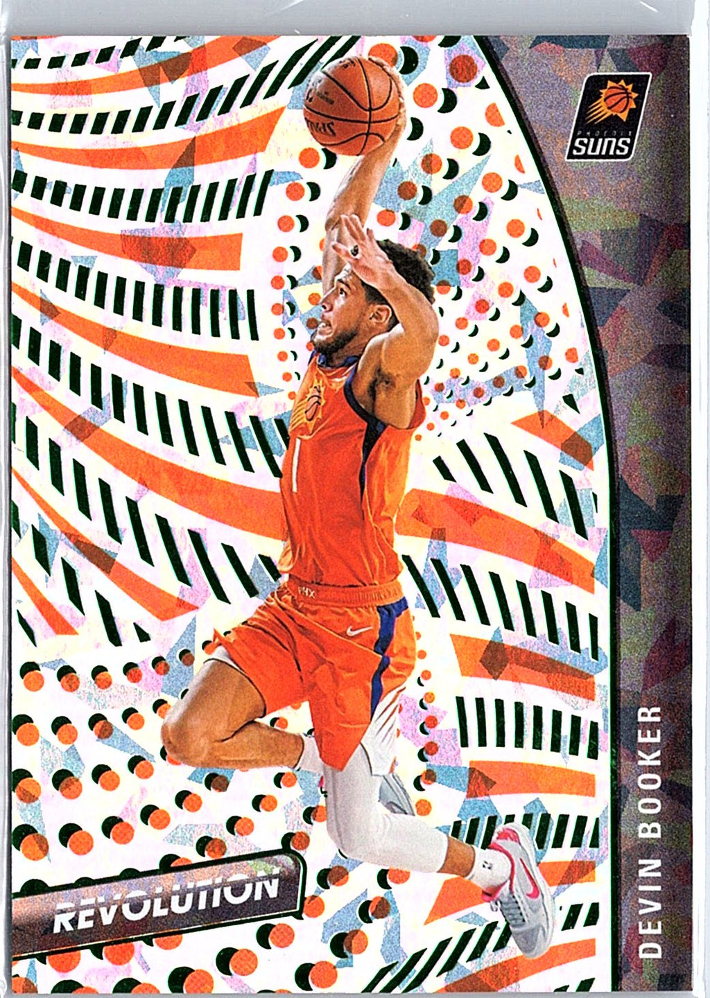 2020-21 Panini Revolution #33 Devin Booker Chinese New Year Emerald #/88