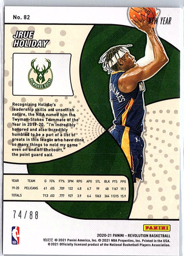 2020-21 Panini Revolution #82 Jrue Holiday Chinese New Year Emerald #/88