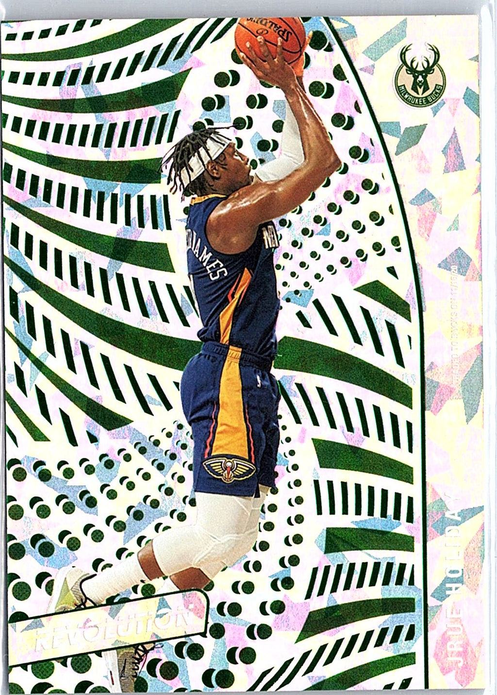 2020-21 Panini Revolution #82 Jrue Holiday Chinese New Year Emerald #/88