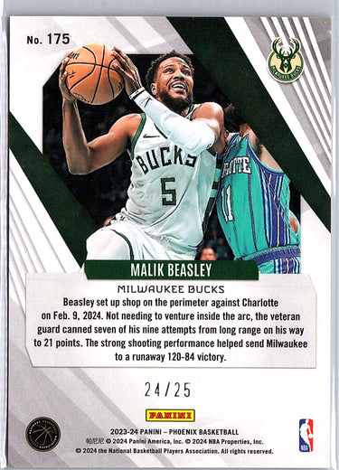 2023-24 Panini Phoenix #175 Malik Beasley Fire and Ice #/25