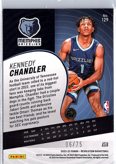 2022-23 Panini Revolution #129 Kennedy Chandler Asia Holo Silver #/75