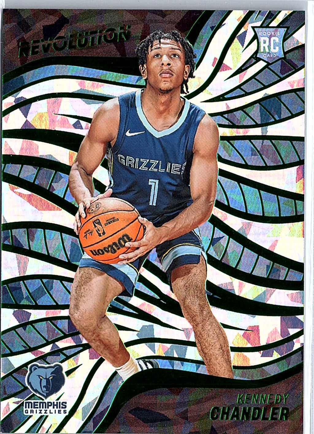 2022-23 Panini Revolution #129 Kennedy Chandler Chinese New Year Emerald #/88