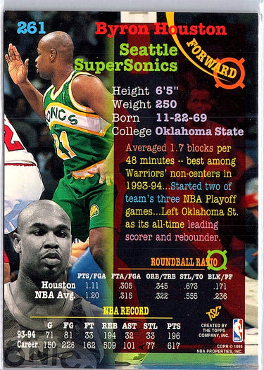 1994-95 Stadium Club #261 Byron Houston 1st Day Issue