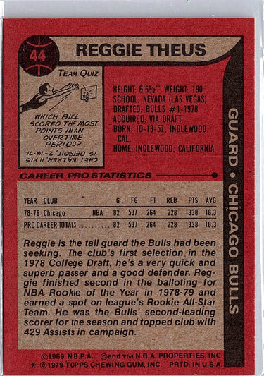 1979-80 Topps #44 Reggie Theus