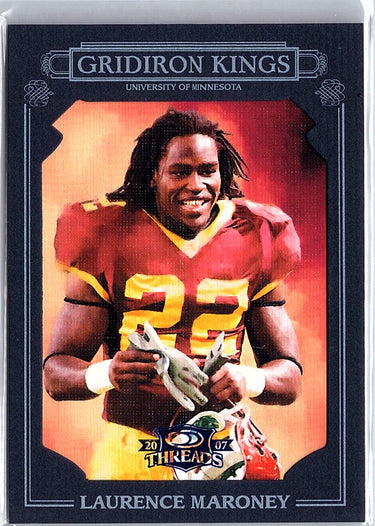 2007 Donruss Threads Laurence Maroney Gridiron Kings Framed Blue #/50