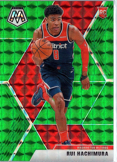 2019-20 Panini Mosaic #231 Rui Hachimura Green Prizm
