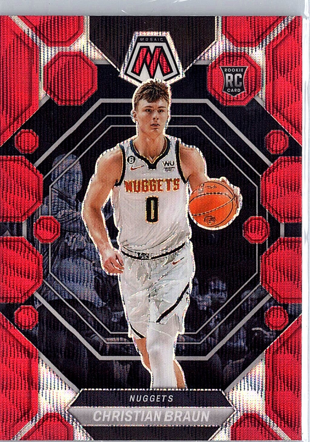 2022-23 Panini Mosaic #240 Christian Braun Red Wave