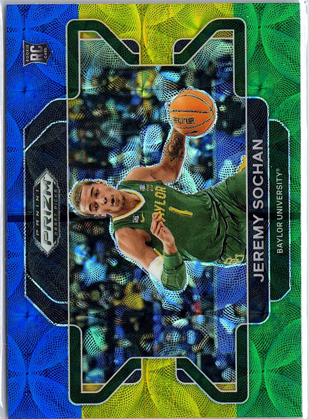 2022 Panini Prizm Draft Picks #61b Jeremy Sochan Choice Blue Yellow and Green