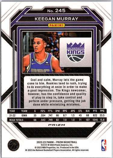 2022-23 Panini Prizm #245 Keegan Murray Prizms Green