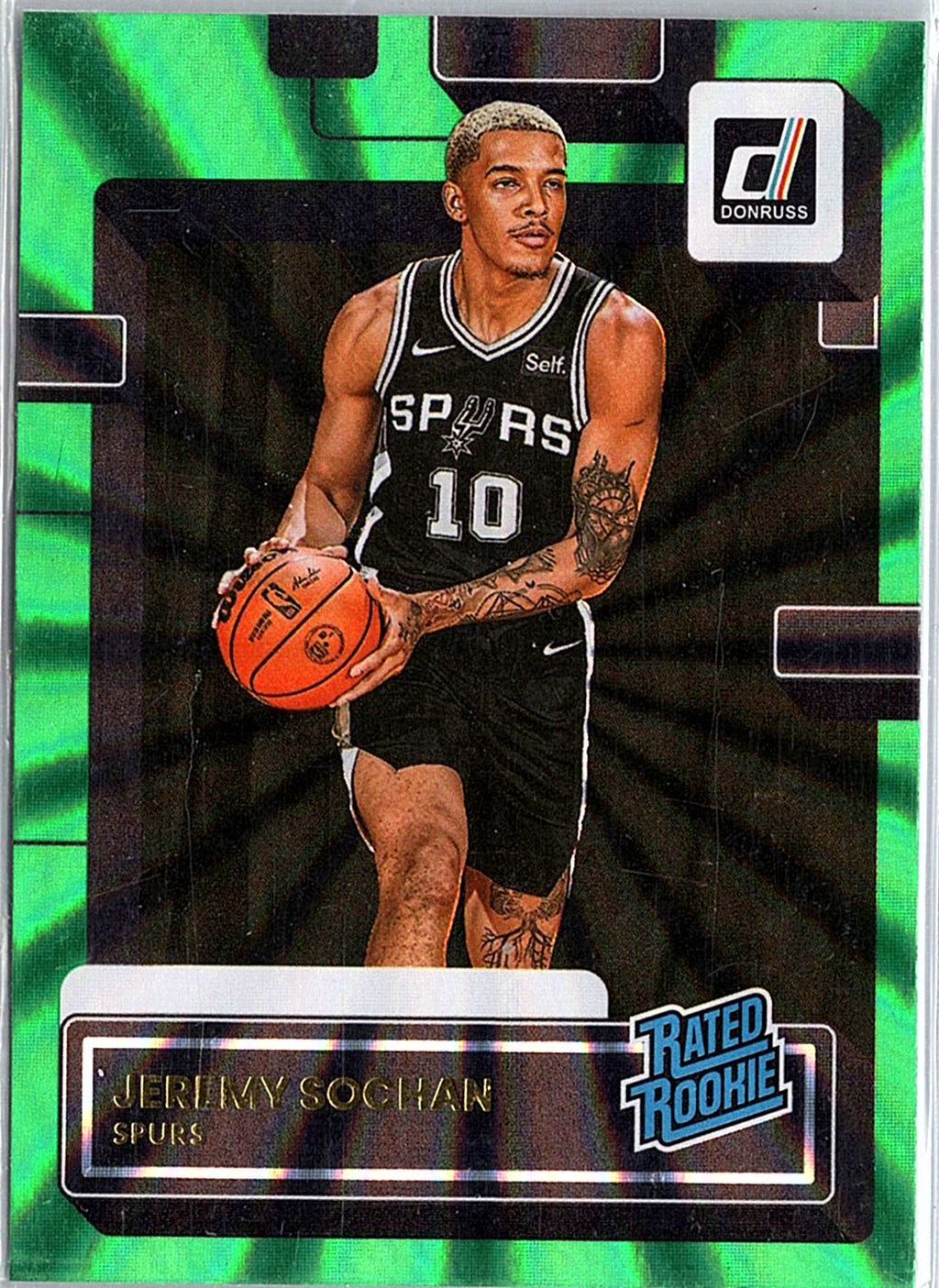 2022-23 Donruss #209 Jeremy Sochan Holo Laser Green