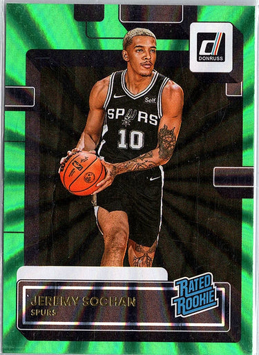 2022-23 Donruss #209 Jeremy Sochan Holo Laser Green