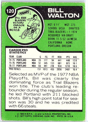 1977-78 Topps #120 Bill Walton