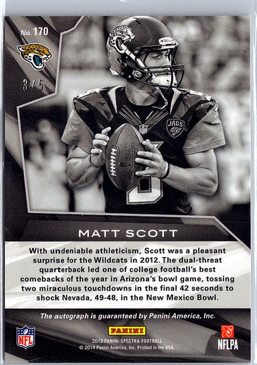 2013 Panini Spectra #170 Matt Scott #/99