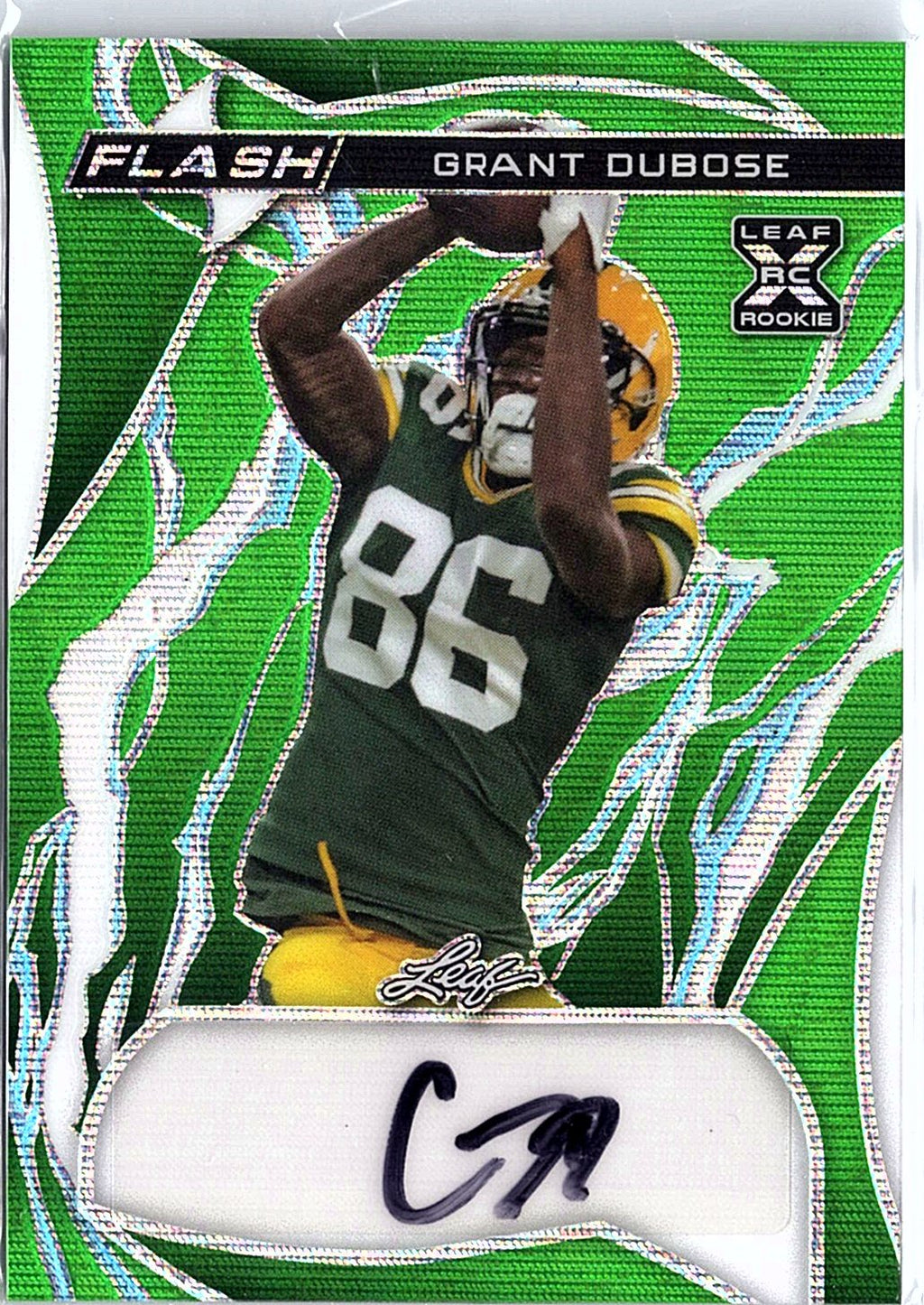 2023 Leaf Eclectic - Flash Autographs Wave Green #FA-GD1 Grant Dubose #/2