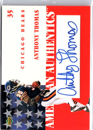 2002 UD Authentics #ST1-AT Anthony Thomas American Authentics Level 1