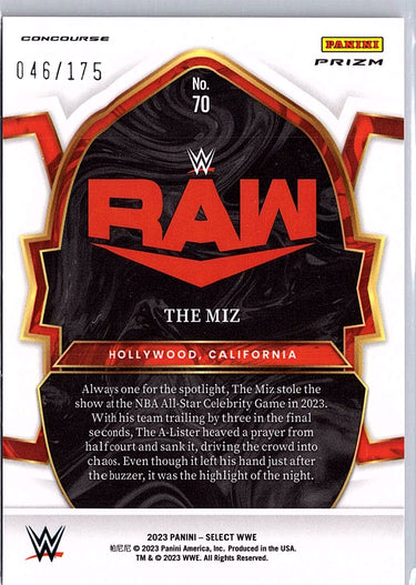 2023 Panini Select WWE #70 The Miz Red Prizms #/175