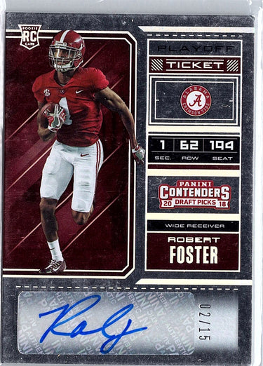 2018 Panini Contenders Draft Picks #155 Robert Foster Playoff Ticket #/15