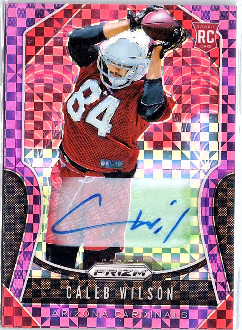 2019 Panini Prizm #367 Caleb Wilson Rookie Autographs Prizm Purple Power #/49