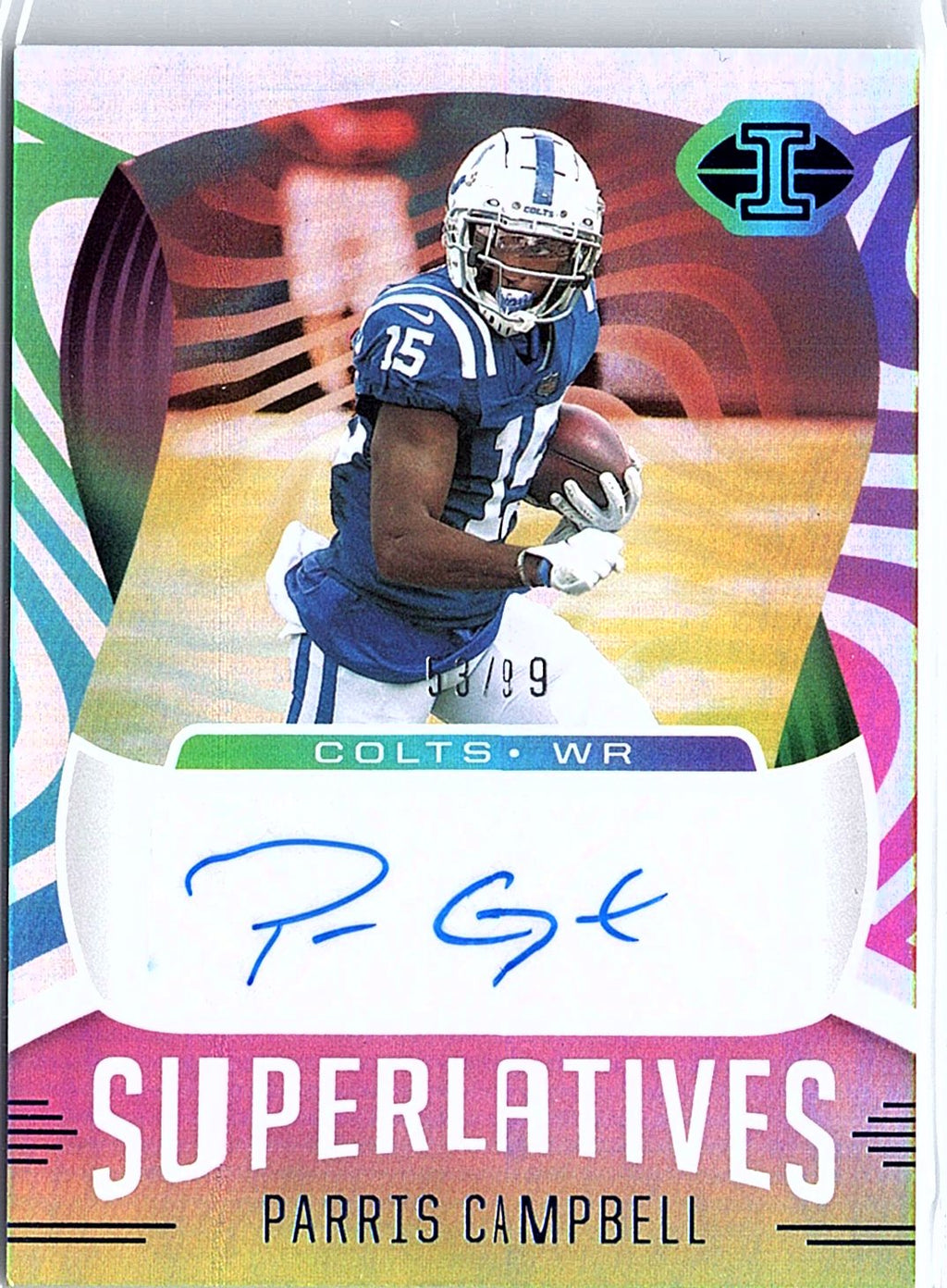 2021 Panini Illusions #SU-52 Parris Campbell Superlatives #/99