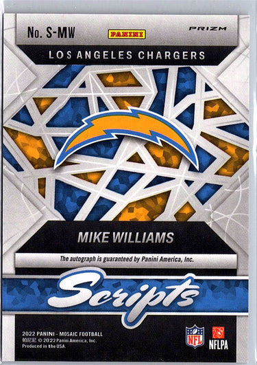 2022 Panini Mosaic #S-MW Mike Williams Scripts