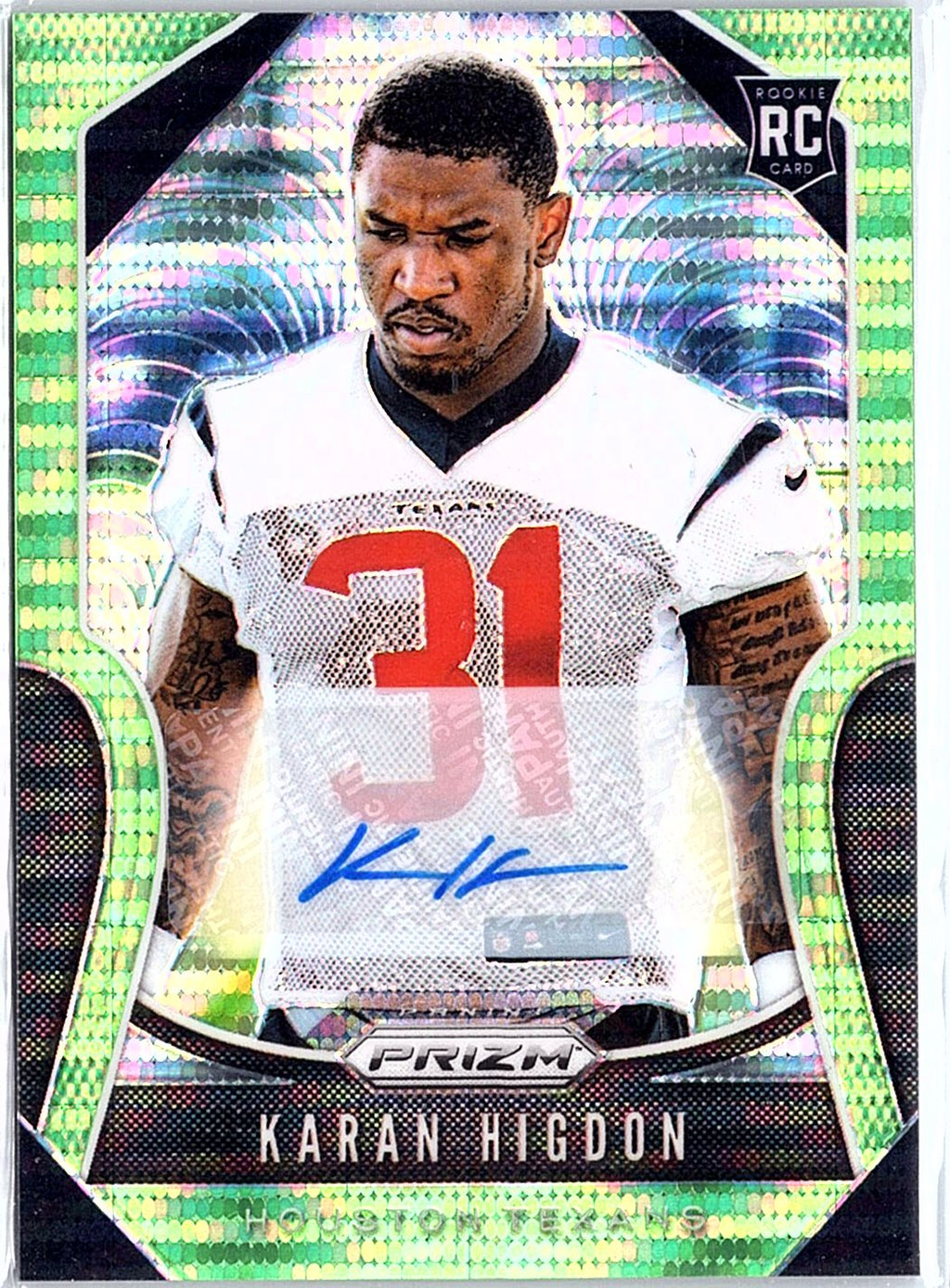 2019 Panini Prizm #333 Karan Higdon Green Auto