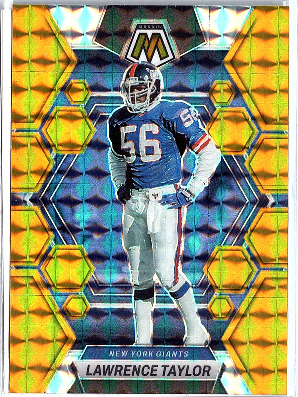 2023 Panini Mosaic #181 Lawrence Taylor Reactive Yellow Mosaic