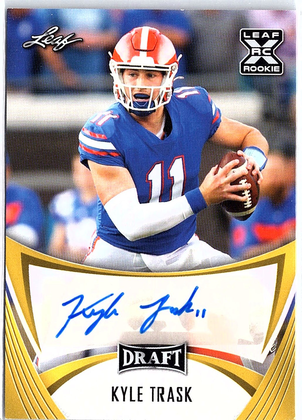 2021 Leaf Draft #BA-KT1 Kyle Trask Autographs Gold