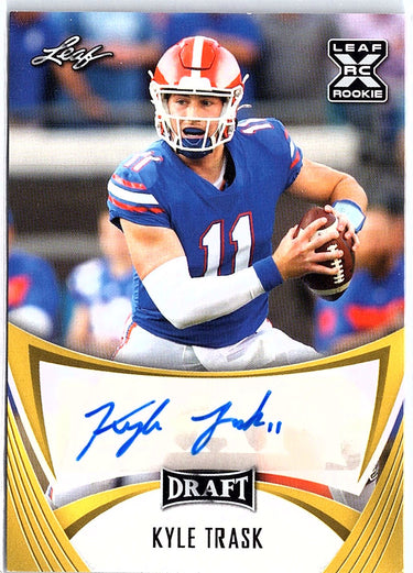 2021 Leaf Draft #BA-KT1 Kyle Trask Autographs Gold