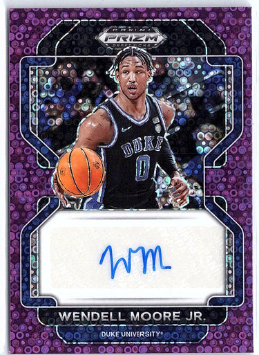 2022 Panini Prizm Draft Picks # Wendell Moore Jr. Auto Choice Purple /50
