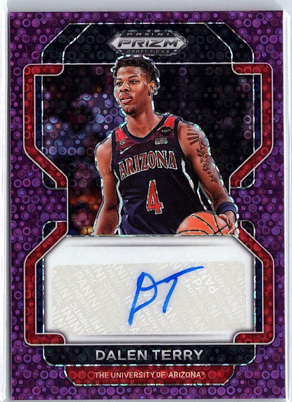 2022 Panini Prizm Draft Picks #DP-DTE Dalen Terry Auto PUrple /50