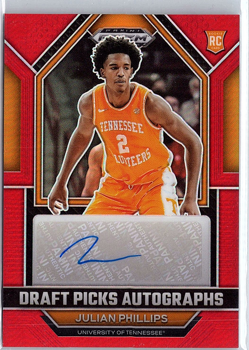 2023 Panini Prizm Draft Picks Julian Phillips  Autographs Red #/149