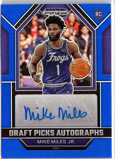 2023 Panini Prizm Draft Picks #DPA-MMJ Mike Miles Jr. Autographs Blue /125