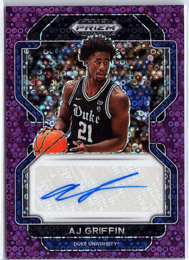 2022 Panini Draft Picks AJ Griffin Autographs Purple /50