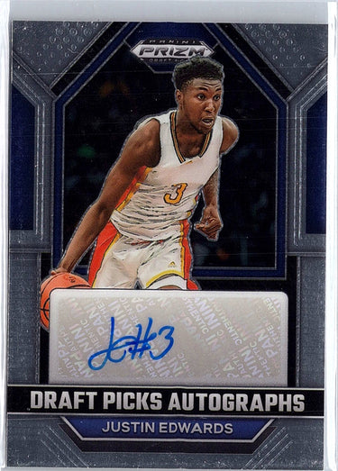 2023 Panini Prizm Draft Picks #DPA-JEW Justin Edwards Draft Picks Autographs