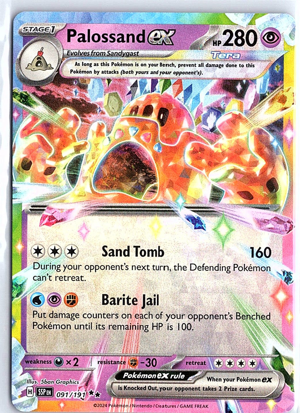 SV08: Surging Sparks #091/191 Palossand ex