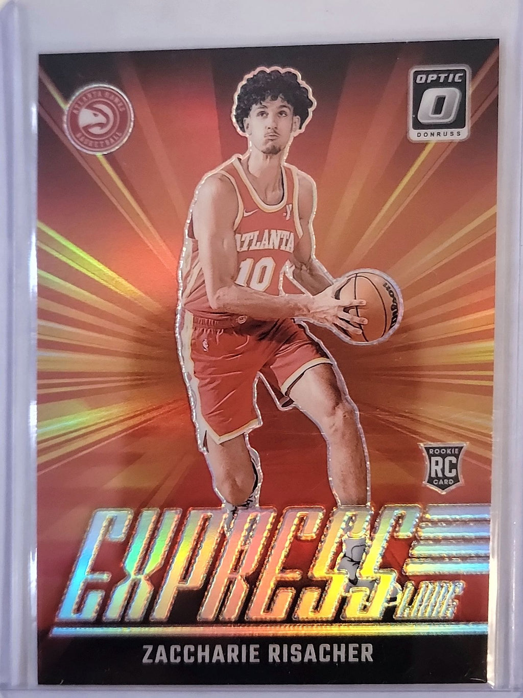 2024-25 Donruss Optic #23 Zaccharie Risacher Express Lane Holo