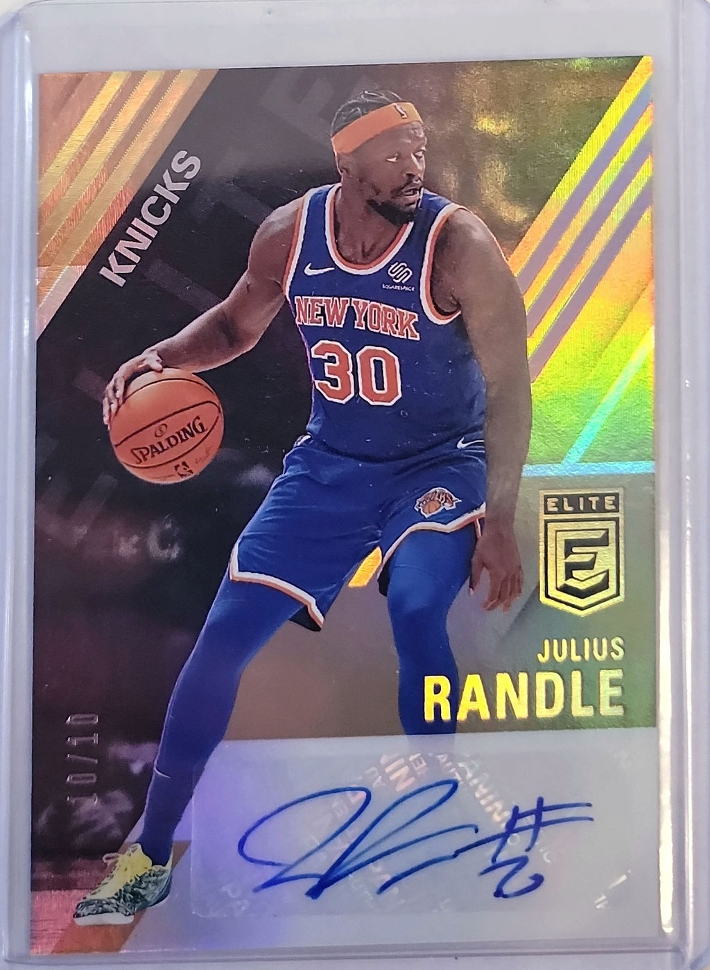 2020-21 Panini Donruss Elite #ES-JRA Julius Randle Elite Signatures Gold #/10